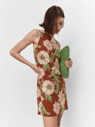 Linen Dress With Back Opening Dress